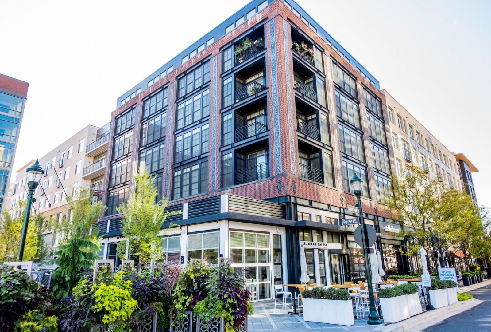 exterior of buildings with nearby landscaping