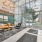 Lobby with large glass windows and seating area